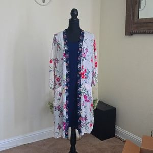 Kimono chiffon cover up dress